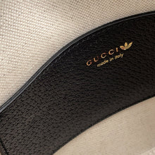 将图像加载到图库查看器中，GUCCI Horsebit 2WAY Handbag Adidas collaboration Black677212 Leather
