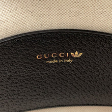 将图像加载到图库查看器中，GUCCI Horsebit 2WAY Handbag Adidas collaboration Black677212 Leather
