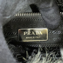 Load image into Gallery viewer, PRADA Triangle Logo 2WAY Handbag Beige/Black1BG406 Fake fur

