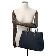 将图像加载到图库查看器中，PRADA Jacquard 2WAY Handbag Black1BA579 Canvas Leather
