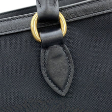 将图像加载到图库查看器中，PRADA Jacquard 2WAY Handbag Black1BA579 Canvas Leather
