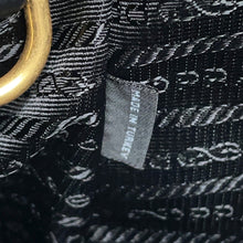 将图像加载到图库查看器中，PRADA Jacquard 2WAY Handbag Black1BA579 Canvas Leather
