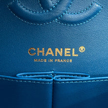 Load image into Gallery viewer, CHANEL Matelasse Double Flap ChainShoulder BlueA01113 Caviar Leather Size 23
