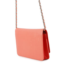 Load image into Gallery viewer, CHANEL CC Logo Chain Wallet salmon pinkA48654 Caviar Leather
