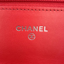 Load image into Gallery viewer, CHANEL CC Logo Chain Wallet salmon pinkA48654 Caviar Leather
