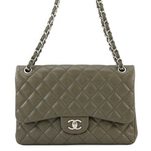 Load image into Gallery viewer, CHANEL Jumbo Matelasse Shoulder Bag KhakiA58600 Caviar Leather Size 30
