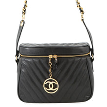 Load image into Gallery viewer, CHANEL V Stitch ChainShoulder Black Caviar Leather
