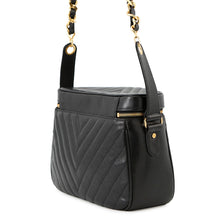 Load image into Gallery viewer, CHANEL V Stitch ChainShoulder Black Caviar Leather
