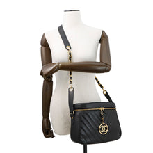 Load image into Gallery viewer, CHANEL V Stitch ChainShoulder Black Caviar Leather

