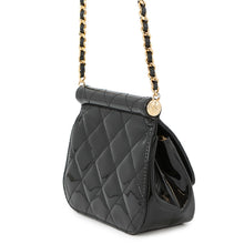 Load image into Gallery viewer, CHANEL Matelasse Mini Chain Shoulder Bag BlackAP3005 Patent Leather
