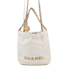 Load image into Gallery viewer, CHANEL CHANEL22 Mini Shoulder Bag WhiteAS3980 Shiny Calf Leather

