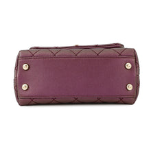 将图像加载到图库查看器中，CHANEL Coco Handle Matelasse Handbag MetalicPurpleAS2215 Caviar Leather Size XXS
