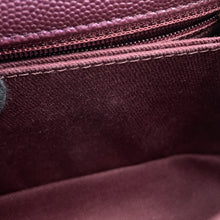 将图像加载到图库查看器中，CHANEL Coco Handle Matelasse Handbag MetalicPurpleAS2215 Caviar Leather Size XXS
