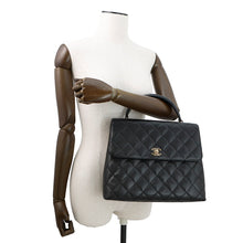 将图像加载到图库查看器中，CHANEL CC Logo Handbag BlackA12397 Caviar Leather
