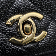 将图像加载到图库查看器中，CHANEL CC Logo Handbag BlackA12397 Caviar Leather
