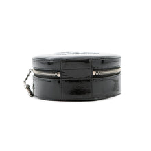 Load image into Gallery viewer, CHANEL Double Chain Round Shoulder Bag Black Patent Leather
