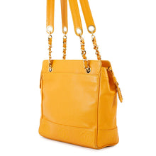 将图像加载到图库查看器中，CHANEL Triple Coco Tote Bag Yellow Caviar Leather
