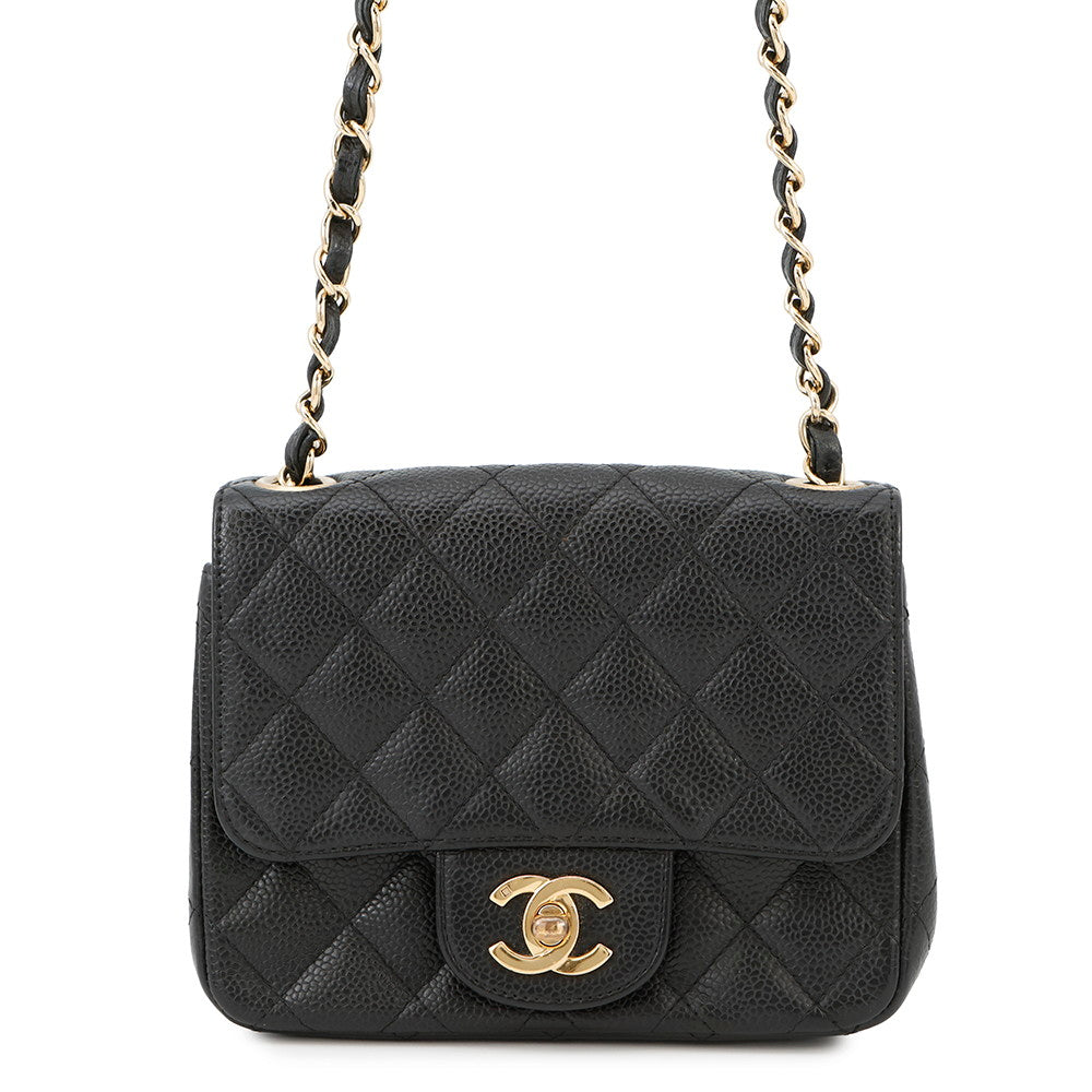 CHANEL Mini Materasse Chain Shoulder BlackA35200 Caviar Leather