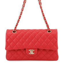 Load image into Gallery viewer, CHANEL Matelasse Double Flap ChainShoulder RedA01112 Caviar Leather
