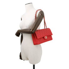 Load image into Gallery viewer, CHANEL Matelasse Double Flap ChainShoulder RedA01112 Caviar Leather
