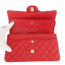 Load image into Gallery viewer, CHANEL Matelasse Double Flap ChainShoulder RedA01112 Caviar Leather
