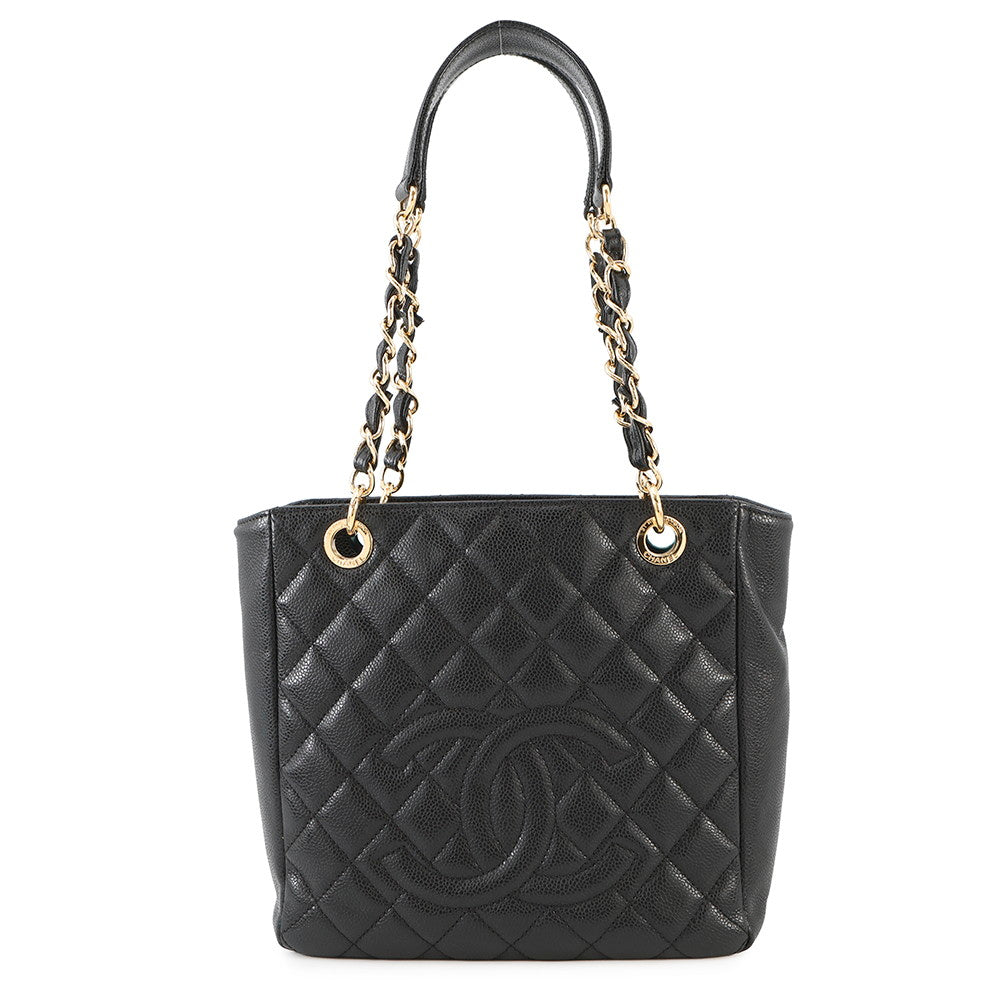 CHANEL PST Tote BlackA50994 Caviar Leather