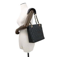 将图像加载到图库查看器中，CHANEL PST Tote BlackA50994 Caviar Leather
