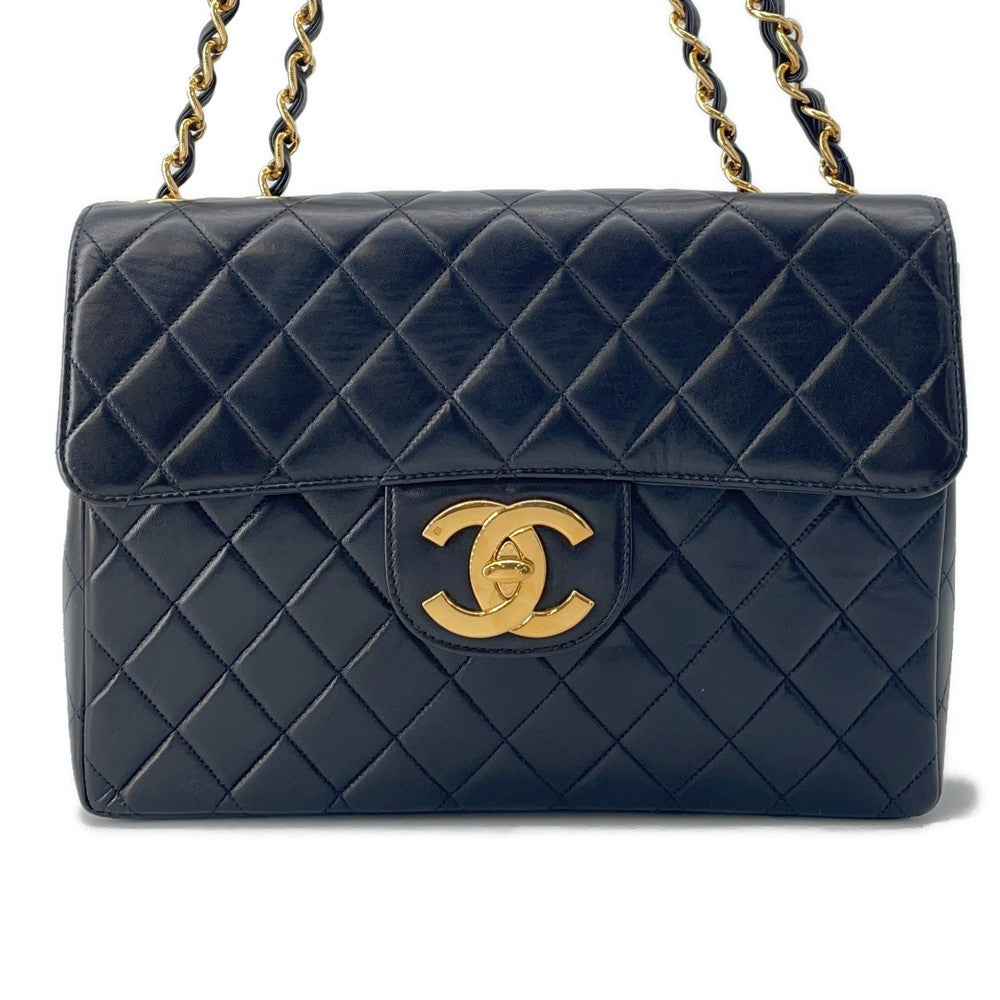 CHANEL Jumbo Matelasse ChainShoulder BlackA04412 Lambskin