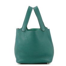 将图像加载到图库查看器中，HERMES Picotin Lock Malachite Taurillon Clemence Size PM
