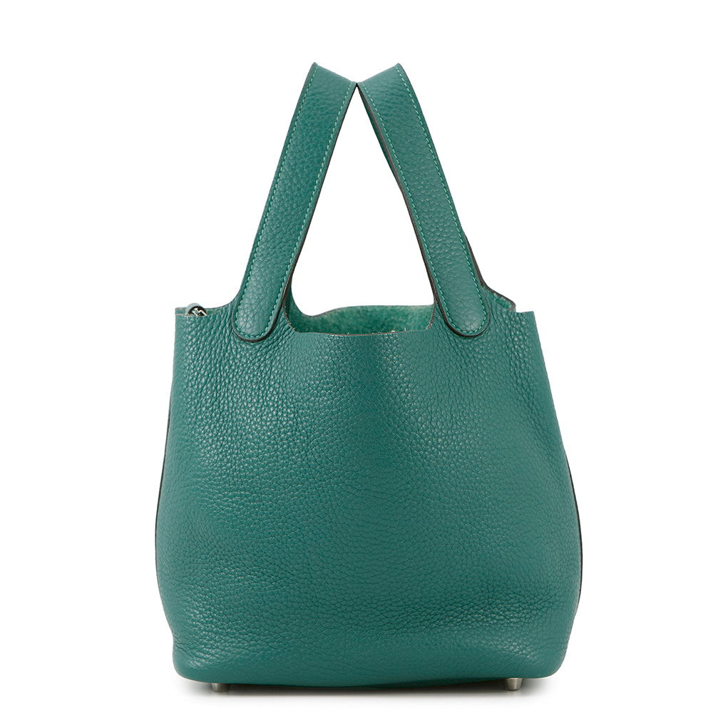 HERMES Picotin Lock Malachite Taurillon Clemence Size PM