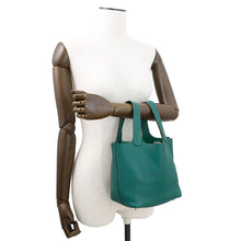 将图像加载到图库查看器中，HERMES Picotin Lock Malachite Taurillon Clemence Size PM
