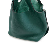 将图像加载到图库查看器中，HERMES Picotin Lock Malachite Taurillon Clemence Size PM
