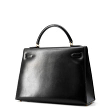 Load image into Gallery viewer, HERMES Kelly Black Box Calf Leather Size 32
