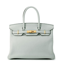 将图像加载到图库查看器中，HERMES Birkin Blue Pale Togo Leather Size 30
