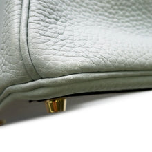将图像加载到图库查看器中，HERMES Birkin Blue Pale Togo Leather Size 30
