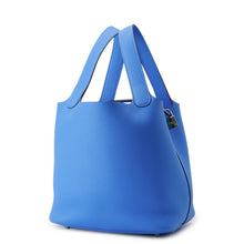 Load image into Gallery viewer, HERMES Picotin Lock Blue Hydra Taurillon Clemence Size MM
