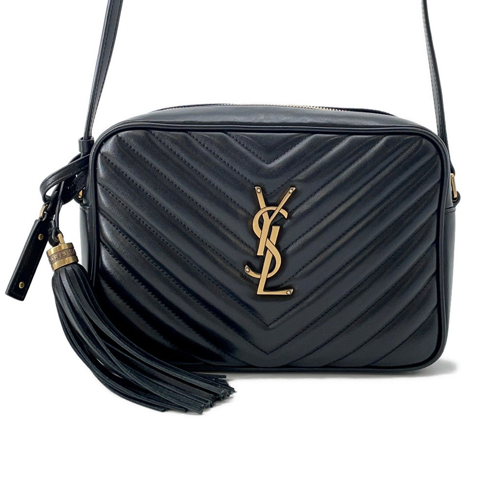 SAINT LAURENT PARIS Roux camera bag Black574494 Leather