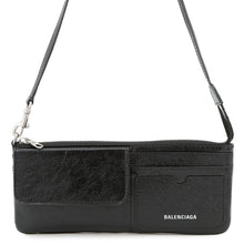 将图像加载到图库查看器中，BALENCIAGA Logo Superbusy Shoulder Bag Black801956 Leather
