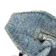 Load image into Gallery viewer, BALENCIAGA Neo Cagoule 2way Bag Blue700940 Denim Rhinestone Size XS
