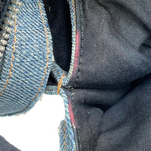 Load image into Gallery viewer, BALENCIAGA Neo Cagoule 2way Bag Blue700940 Denim Rhinestone Size XS
