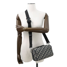 将图像加载到图库查看器中，Dior Rango Oblique Shoulder Bag Navy/Beige1ADPO249YKY Canvas Leather Size 22
