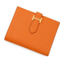 Load image into Gallery viewer, HERMES BEAN Compact Orange Chevre Myzore Goatskin
