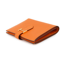Load image into Gallery viewer, HERMES BEAN Compact Orange Chevre Myzore Goatskin
