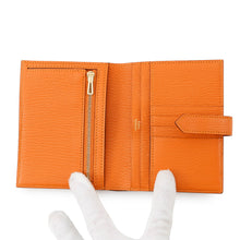 Load image into Gallery viewer, HERMES BEAN Compact Orange Chevre Myzore Goatskin
