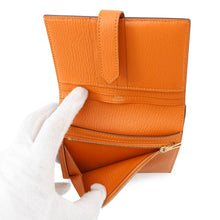 Load image into Gallery viewer, HERMES BEAN Compact Orange Chevre Myzore Goatskin
