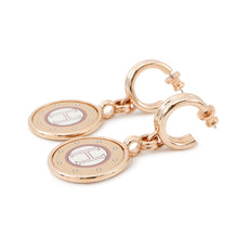 将图像加载到图库查看器中，HERMES Blason Earrings Fauve Metal
