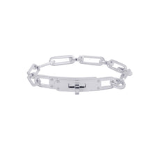 将图像加载到图库查看器中，HERMES Kelly Chaine Single Tour Bracelet Size 15 SV925
