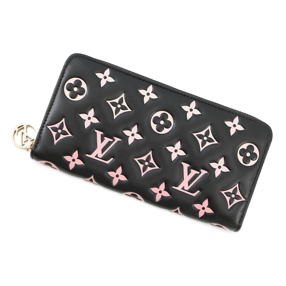 LOUIS VUITTON Zippy Wallet Coussin Japan Limited Edition Color Noir/PinkM12152 Lambskin