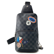Load image into Gallery viewer, LOUIS VUITTON Avenue Sling Bag NoirN41056 Damier Graphite Travel Stickers
