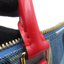 将图像加载到图库查看器中，LOUIS VUITTON Speedy Bandouliere Blue/RedM45041 Monogram Denim Size 30
